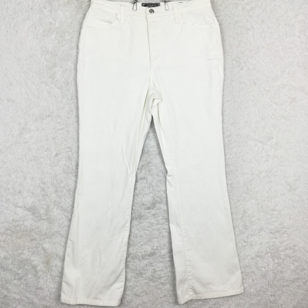 NYDJ Womens Jeans Boot‎ Cut White Denim High Rise Curvy Stretch Petite 16P